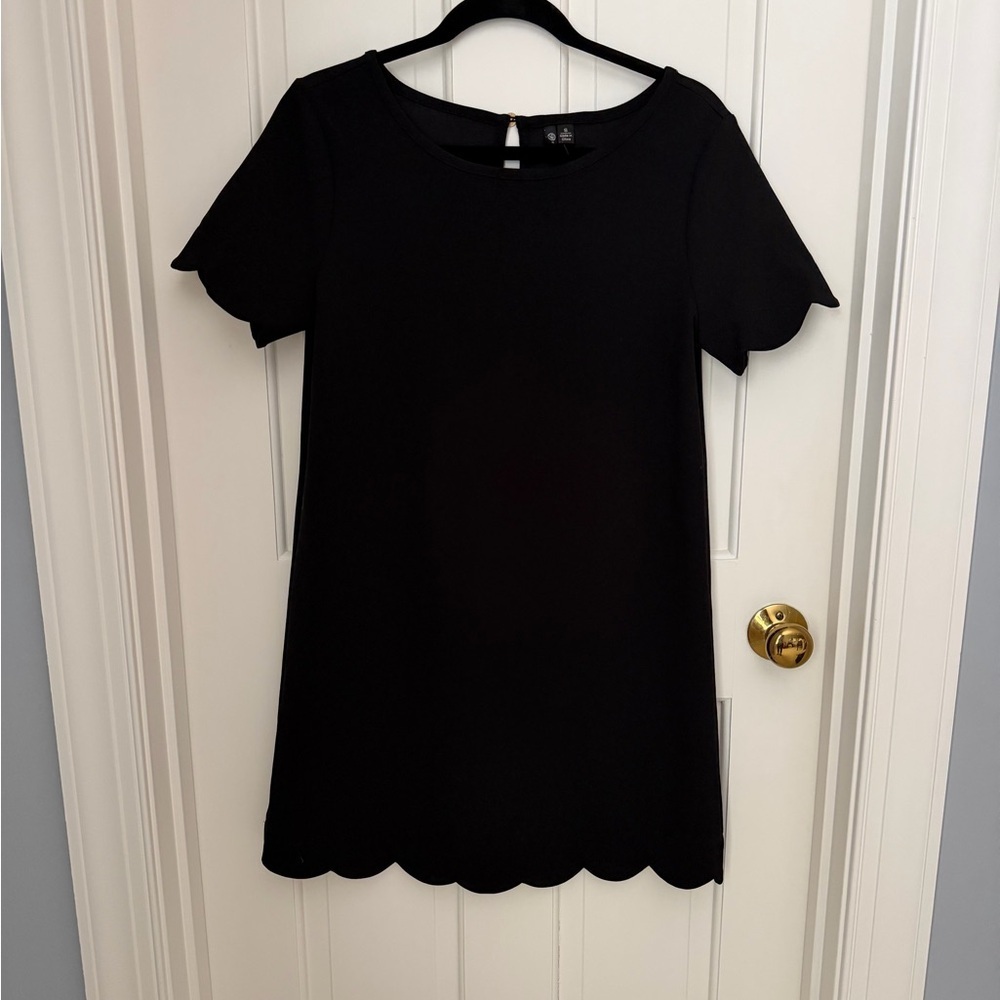 Scallop Classic Black Dress